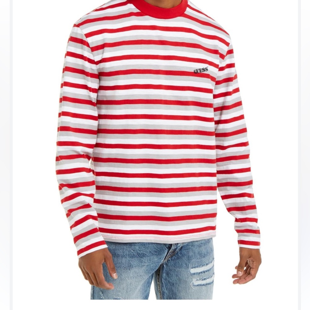 Guess Striped Long Sleeve T-Shirt
